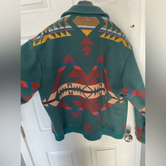 PENDLETON HIGH GRADE WESTERN WEAR Navajo/Southwestern Wool Jacket Sz L - Picture 4 of 8